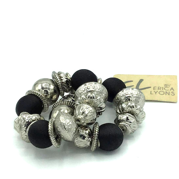 Erica Lyons Jewelry - Erica Lyons Black & Silver Metal Bracelets